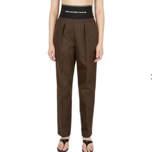 ALEXANDER WANG Carrot Pant Logo Waistband Sz 8